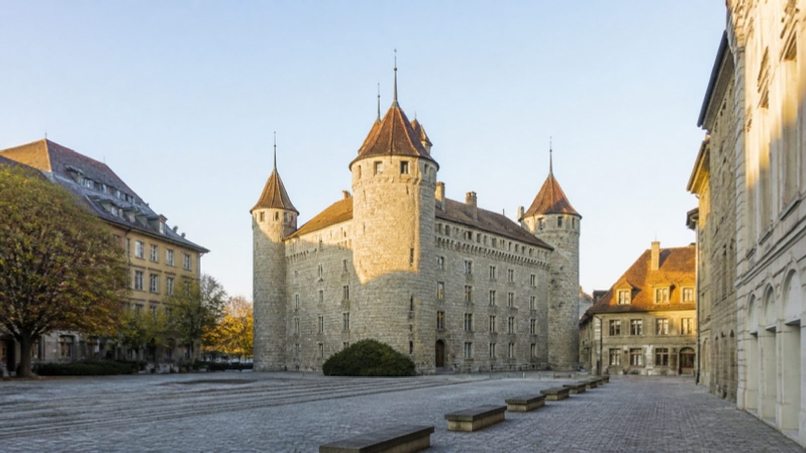 Yverdon-les-Bains, le château dans la vieille ville